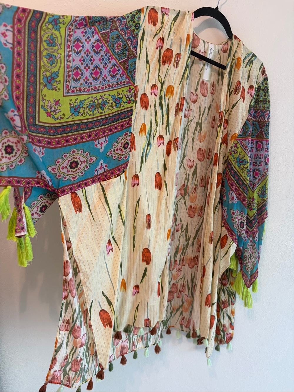 Floral Duster Kimono with Tassels